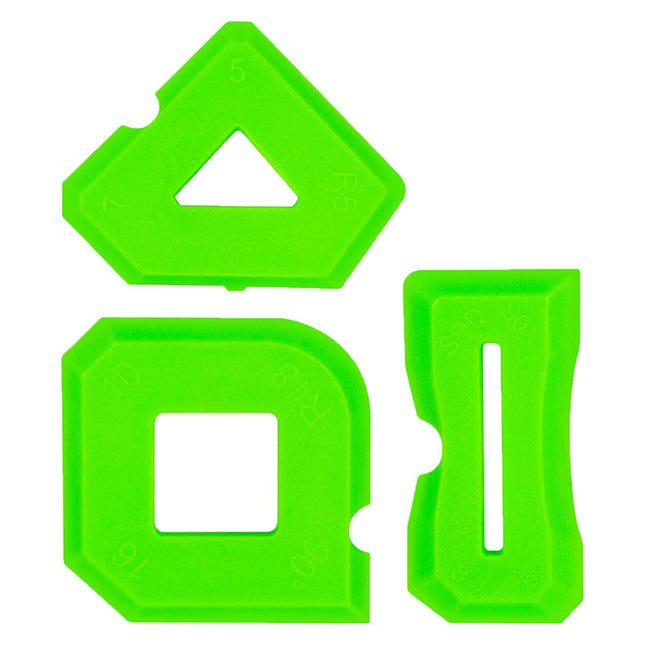 3 Pieces Caulking Tools Green Reusable for Home Improvement Kitchen Bathroom