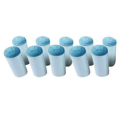 10Pcs Billiard Pool Cue Tips Lightweight Portable Slip on Billiards Cue Tips Blue