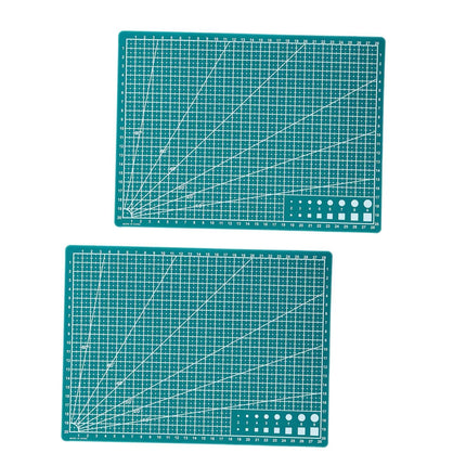 Crofta 2 Gridded Cutting Boards Adults Fabrics Hobby Cutting Sewing Mats for Crafts 30cmx22cmx0.9mm