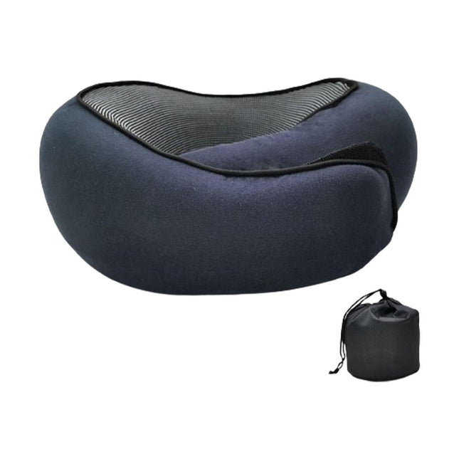 Airplane Travel Pillow Plane Accessories Headrest for Office Train Traveling Navy Blue