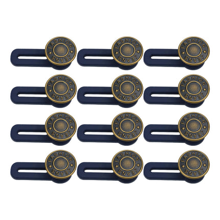 Crofta 12x Waist Extender No Sewing Women Practical Metal Button Extender for Jeans Copper Letter