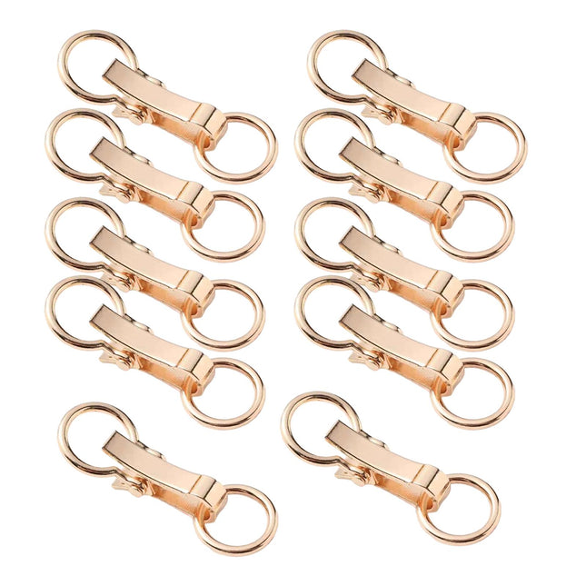 Crofta 10Pcs Metal Buckle Alloy Snap Hook Clasp for Jacket Sewing Projects Clothing gold