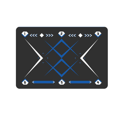 Football Footstep Training Mat Pad Ball Control Training for Athletes Adults Black Blue