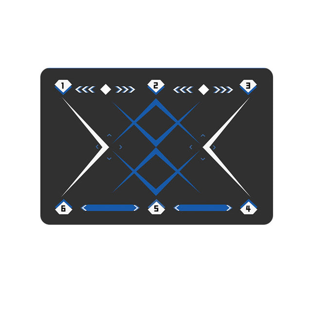 Football Footstep Training Mat Pad Ball Control Training for Athletes Adults Black Blue