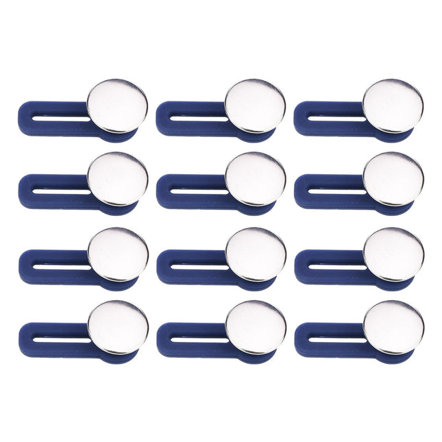 Crofta 12x Waist Extender No Sewing Women Practical Metal Button Extender for Jeans Silver