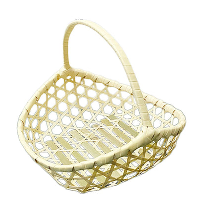 Handwoven Fruit Basket Holder Rustic Food Storage for Living Room Home Table Large
