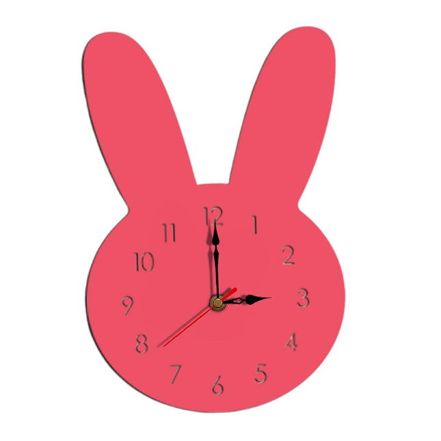 Silent Wall Clock Room Decorations Kids Wall Clock for Home Office Farmhouse Pink