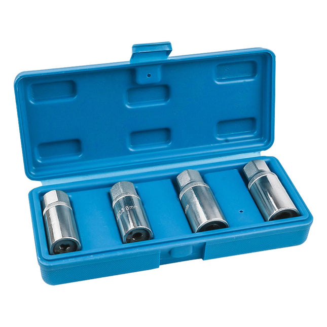 4Pcs Damaged Screws Extraction Socket Kit Storage Box 21.6x9x5cm Nut Remover