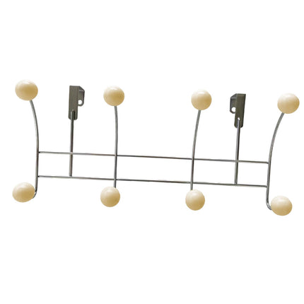 Door Rear Hanger Wall Mounted Storage Hanger Coat Rack for Purse Key Bedroom Apricot