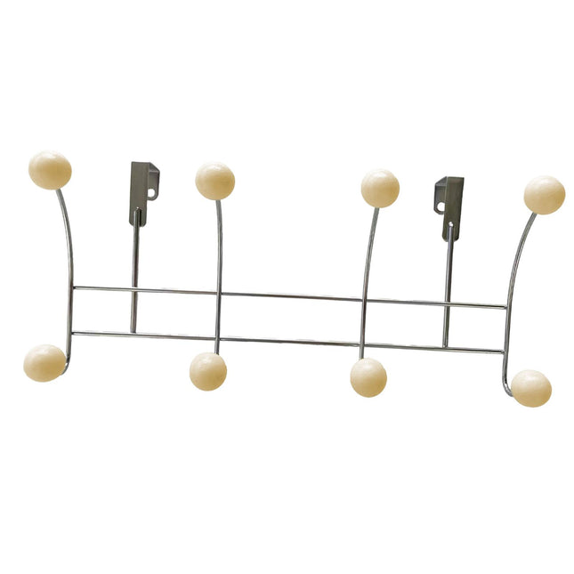 Door Rear Hanger Wall Mounted Storage Hanger Coat Rack for Purse Key Bedroom Apricot