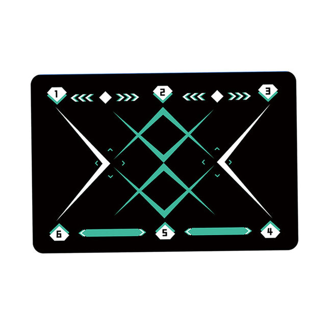 Football Footstep Training Mat Pad Ball Control Training for Athletes Adults Black Green