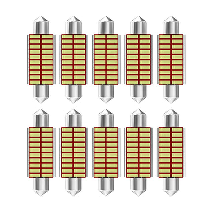 10Pcs Car Interior Light Trunk Light Accessories Light Dome Light Bulbs 39mm