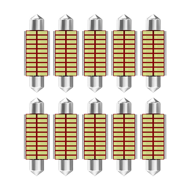 10Pcs Car Interior Light Trunk Light Accessories Light Dome Light Bulbs 39mm