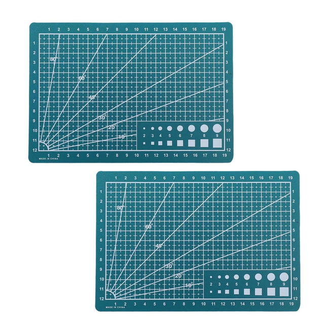 Crofta 2 Gridded Cutting Boards Adults Fabrics Hobby Cutting Sewing Mats for Crafts 21cmx14.5cmx0.9mm