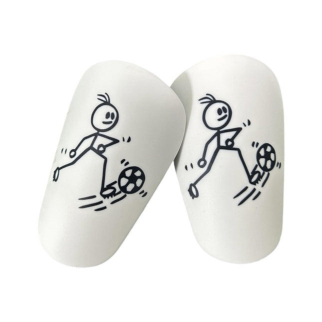 2Pcs Mini Soccer Shin Guards Portable Shin Pads Calf Guards Soccer Equipment White