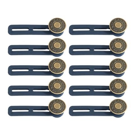 Crofta 10 Pieces Pants Waist Extender Clothes Accessories No Sew Waistband Expander Copper Letter