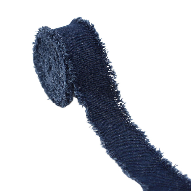 Crofta Denim Ribbon Projects DIY Lightweight Sewing Ribbon for Bedding Clothes Bags Dark Blue