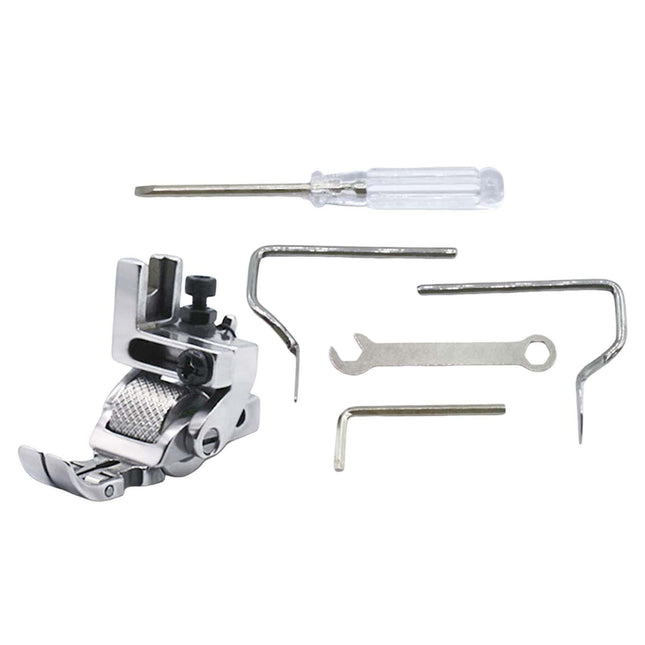 Crofta Industrial Sewing Machine Presser Foot 5 in 1 for Thick Fabric Chiffon Jeans Metal Wheel