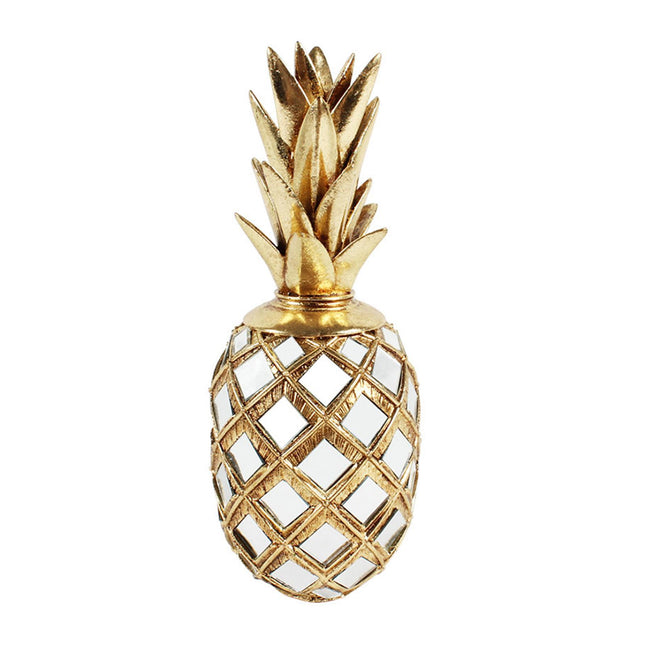 Resin Figurine Art Tabletop Sculpture for Table Centerpieces Bedroom Hallway Pineapple