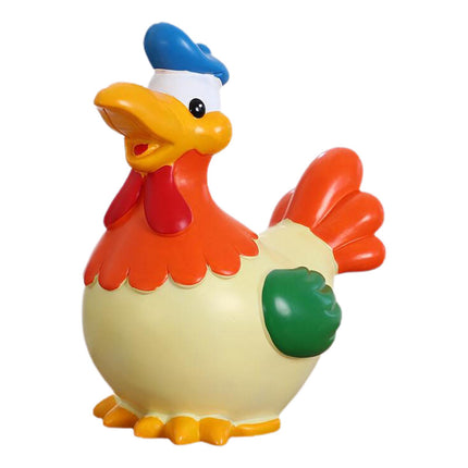 Chicken Money Bank Storage Cute Colorful Desktop Ornament Chicken Piggy Bank Red