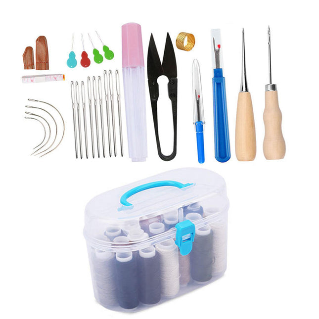 Crofta Women Sewing Kit Compact Sewing Set for Embroidery Clothing Repair Beginners Style B