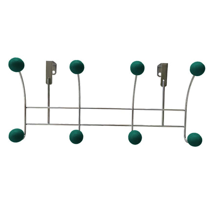 Door Rear Hanger Wall Mounted Storage Hanger Coat Rack for Purse Key Bedroom Green