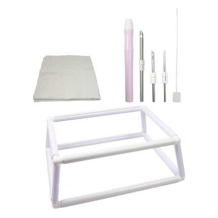 Crofta Quilt Frame Needlepoint Tool DIY Tool Arts Crafts Projects Cross Stitch Rack 30x40cm