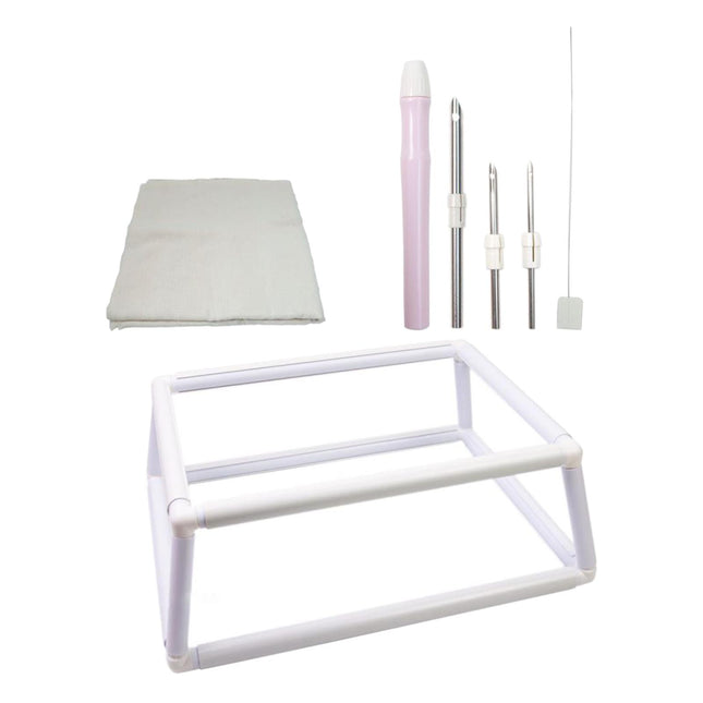 Crofta Quilt Frame Needlepoint Tool DIY Tool Arts Crafts Projects Cross Stitch Rack 30x40cm